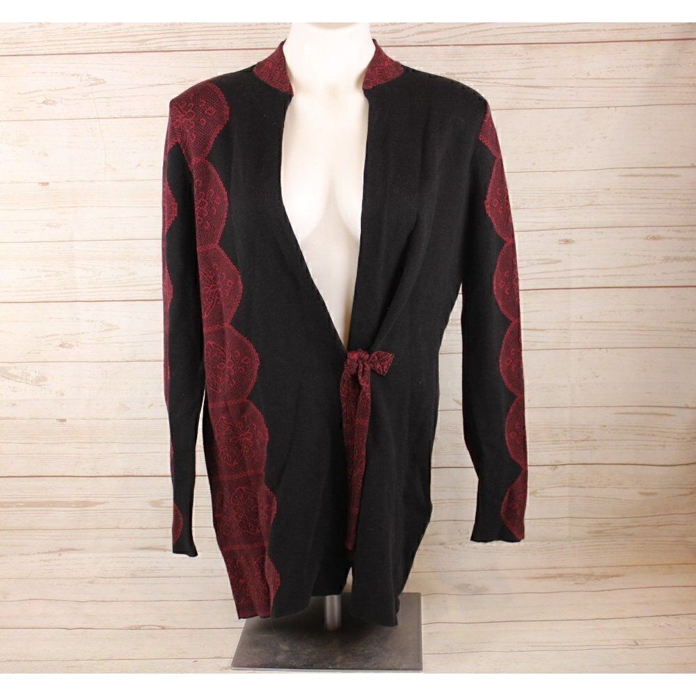𝅺CHICO'S 1 S  8 Sweater Cardigan Tie Front